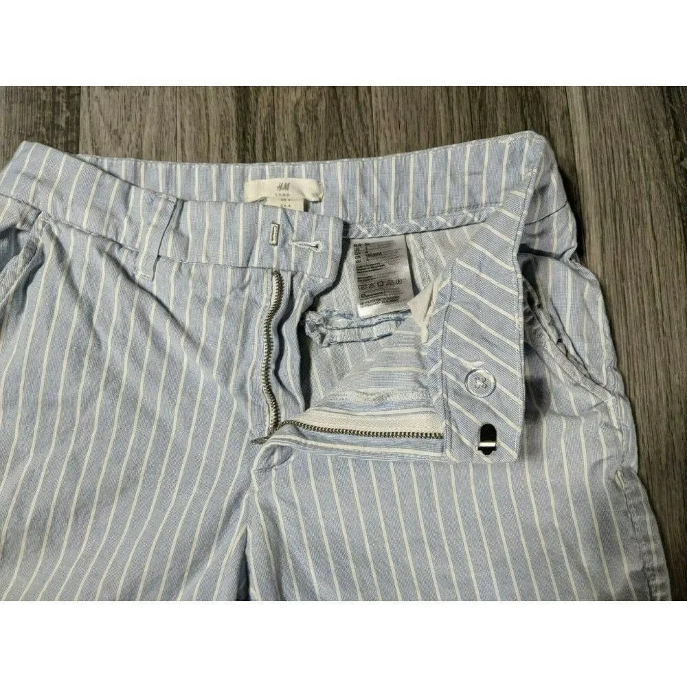 (3/$27)‎ H&M L.O.G.G. Cuffed Striped Shorts